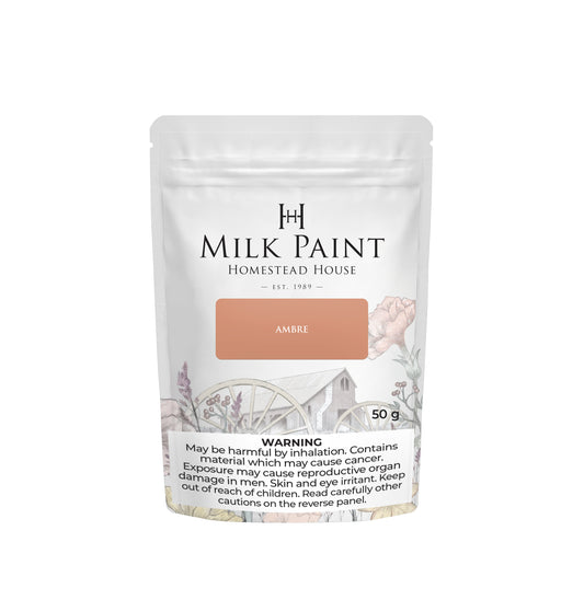 Pack of Homestead House Milk Paint in Ambré color on a white background