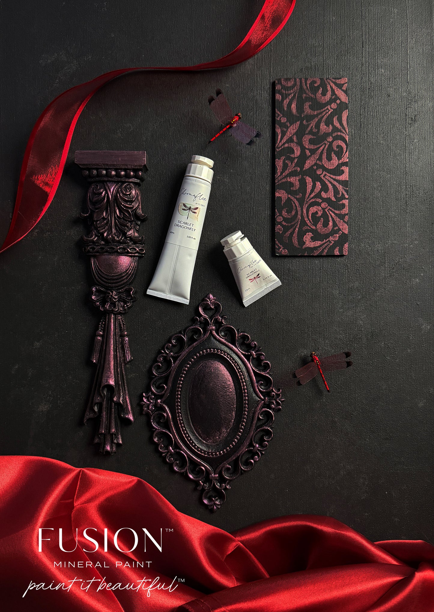 Fusion Chromaflex Scarlet Dragonfly Flatlay