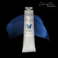 Tube of Chromaflex Blue Butterfly paint with a blue swatch on a black background