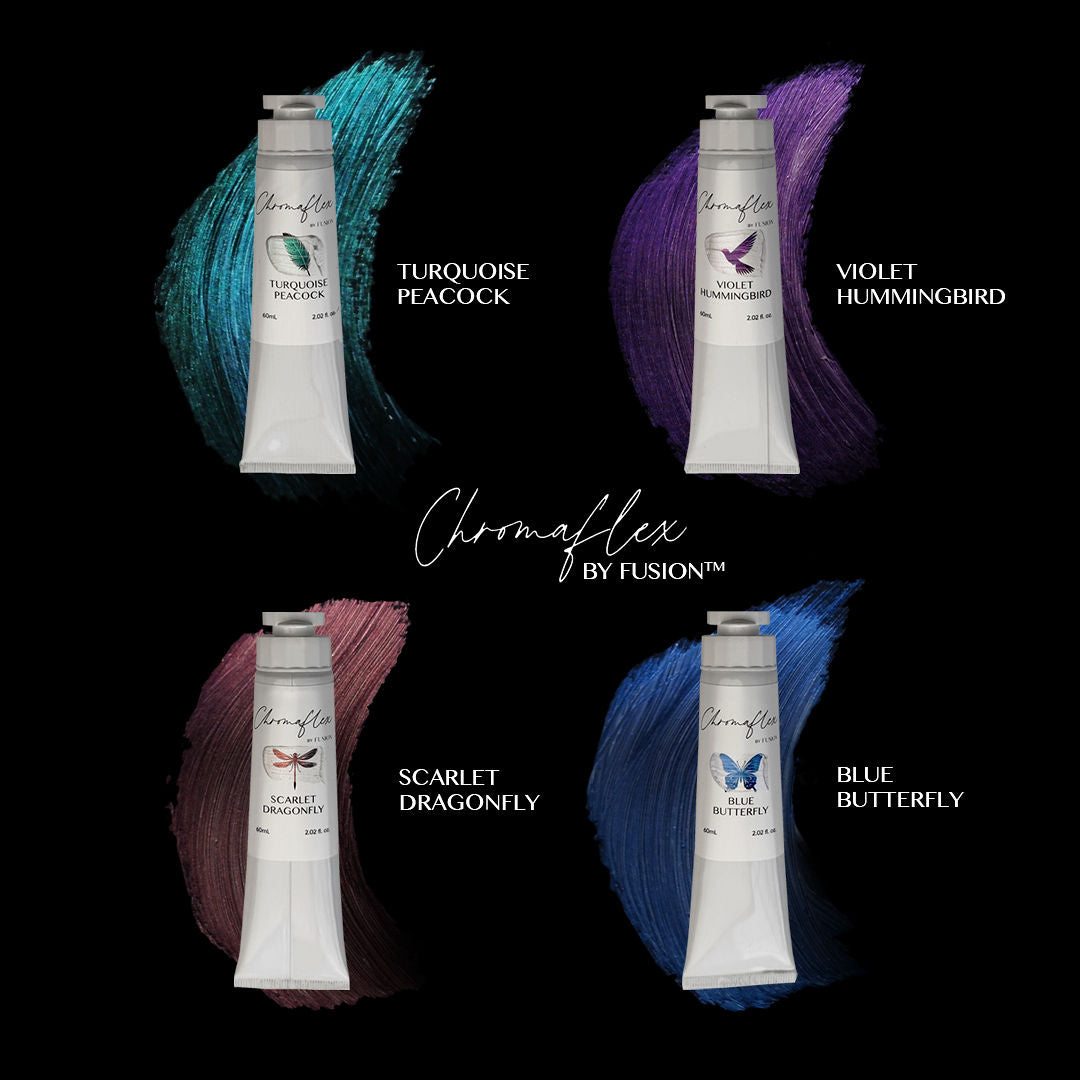 60ml Fusion ChromaFlex tubes in all 4 colours in the range